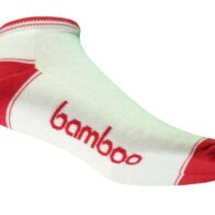 Bamboo Textiles - Ankle Ped Sport Socks White/Watermelon