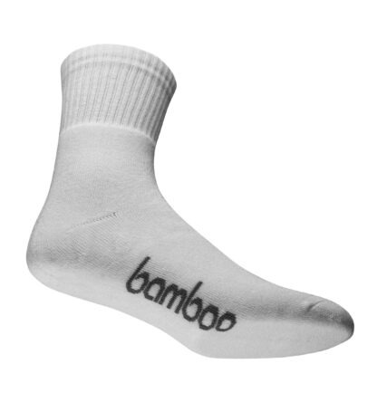 Bamboo Textiles - Sport Crew Socks White