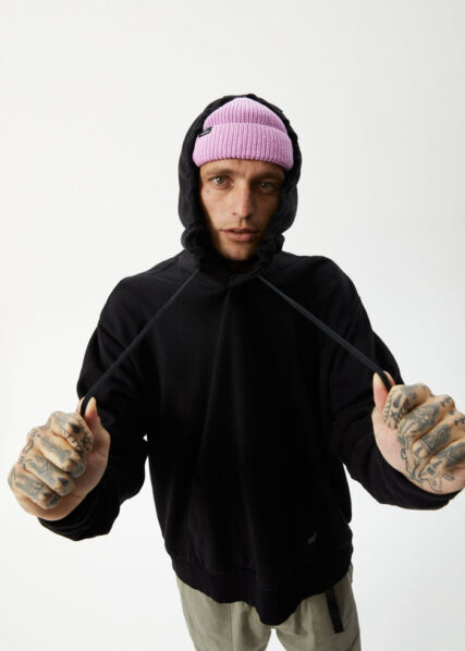 Afends - All Day Hemp Pull On Hood Black