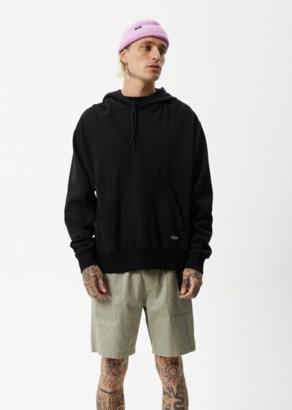 Afends - All Day Hemp Pull On Hood Black - Image 2