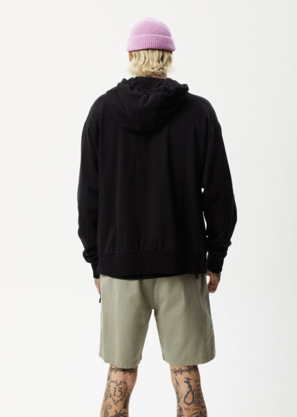 Afends - All Day Hemp Pull On Hood Black - Image 3
