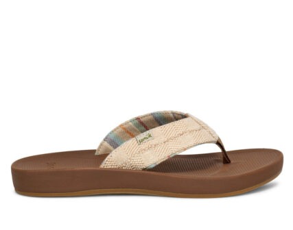 Sanuk - Mens Cosmic Coast Hemp Thongs Oatmeal - Image 2