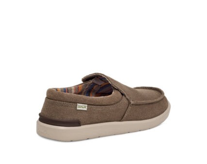 Sanuk - Mens Hangout Hemp Surfers Shoes - Lite Brown - Image 4