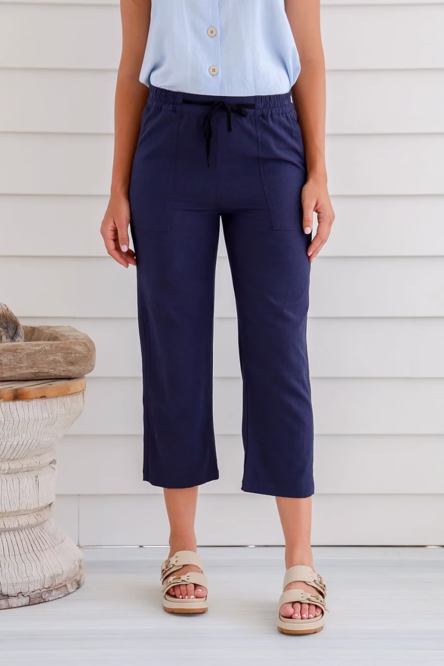 Braintree - Ladies Hemp 7/8 Pants Navy