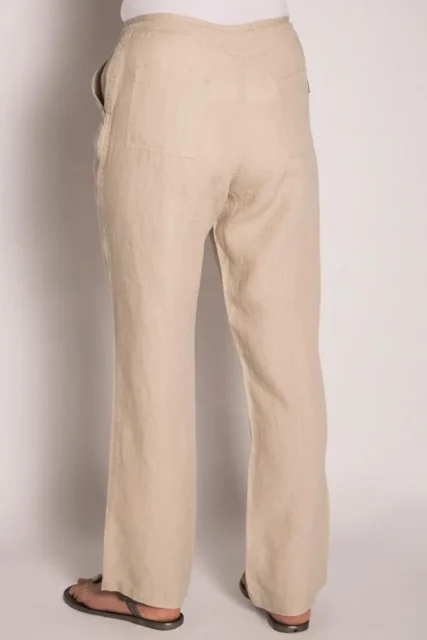 Braintree - Ladies 100% Hemp Drawstring Pants Bone - Image 2