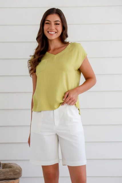 Braintree - Ladies-Hemp Rayon Shorts White