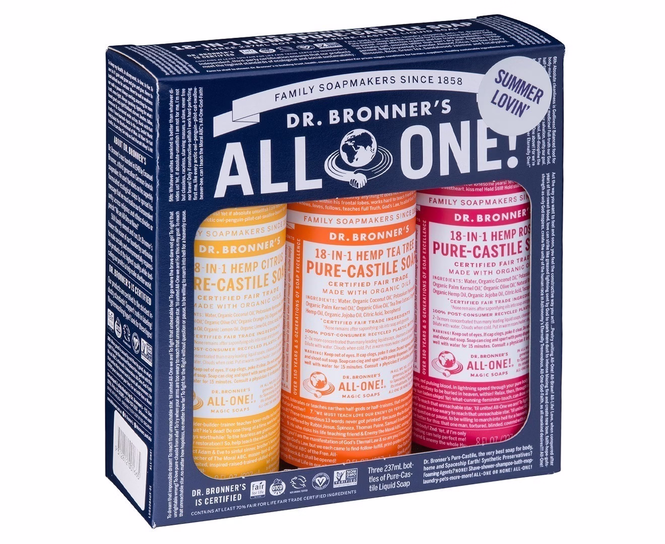 Dr. Bronner's Summer Lovin' Variety Pack 3x237ml - Image 2