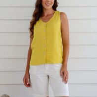 Braintree - Ladies Hemp Rayon Sleeveless Top Lemon
