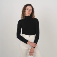 Hemp Clothing Australia - Stretch Mock Neck Skivvy