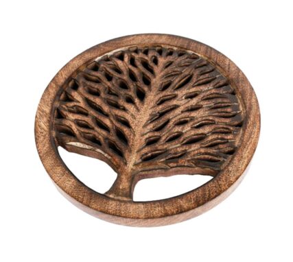 Fair Go Trading - Hand Carved Mango Wood Tree of Life Trivet