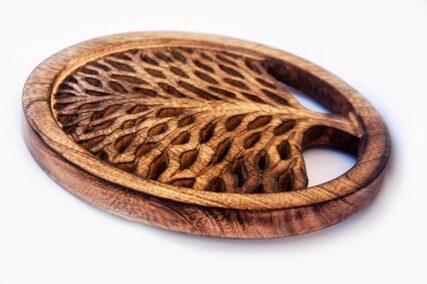 Fair Go Trading - Hand Carved Mango Wood Tree of Life Trivet - Image 5