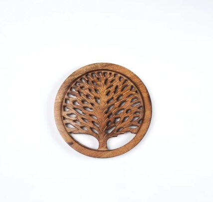 Fair Go Trading - Hand Carved Mango Wood Tree of Life Trivet - Image 3