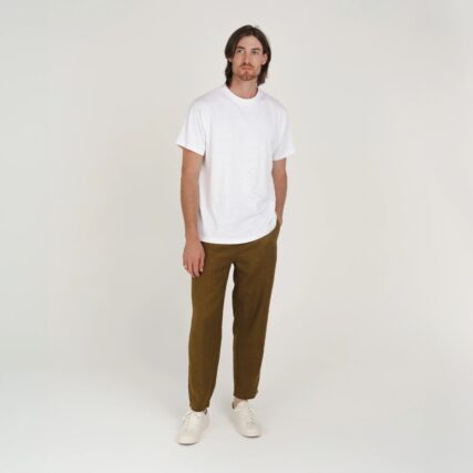 Hemp clothing Australia Heritage pants on male model