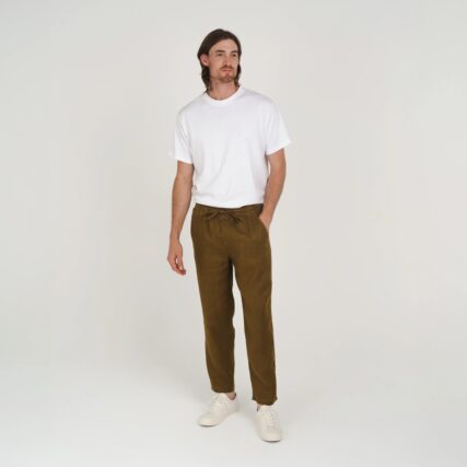 Hemp clothing Australia Heritage pants on male model