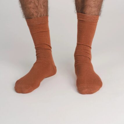Hemp Clothing Australia - Crew Socks - Rust - Image 2