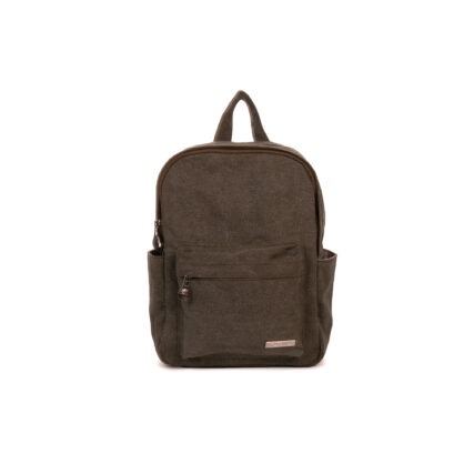 Sativa small hemp backpack Khaki on white background