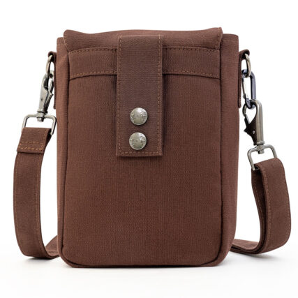 Sativa Eco Gorgeous Jensen Hemp Bag on White Background - Dark Brown Back