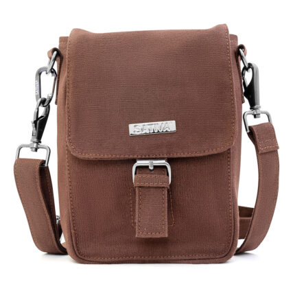Sativa Eco Gorgeous Jensen Hemp Bag on White Background - Dark Brown