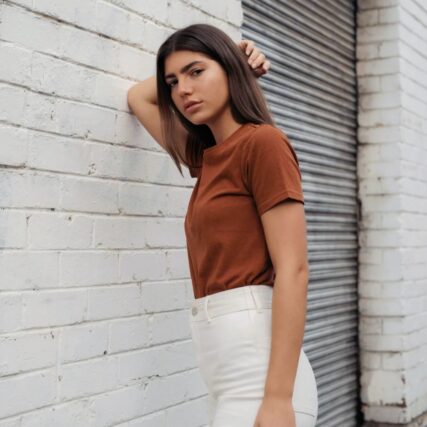 Hemp Clothing Australia - Womens Classic Tee Cinnamon - Image 5