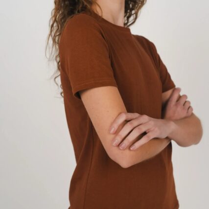 Hemp Clothing Australia - Womens Classic Tee Cinnamon - Image 2
