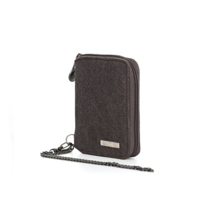 Sativa chain wallet on white background - Grey Front side