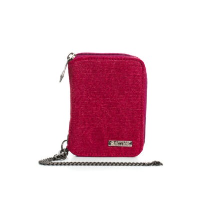Sativa chain wallet on white background - red