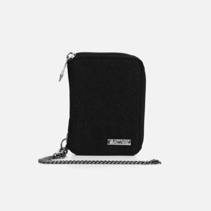 Sativa chain wallet on white background - black