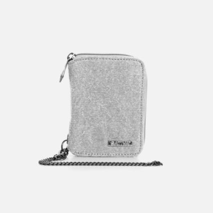 Sativa chain wallet on white background - light grey