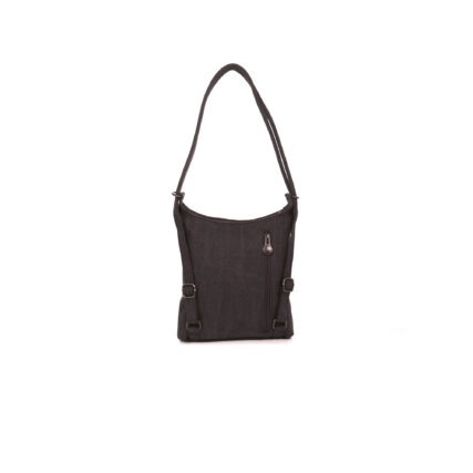 Sativa Hemp small handbag & Backpack on white background - Grey Back