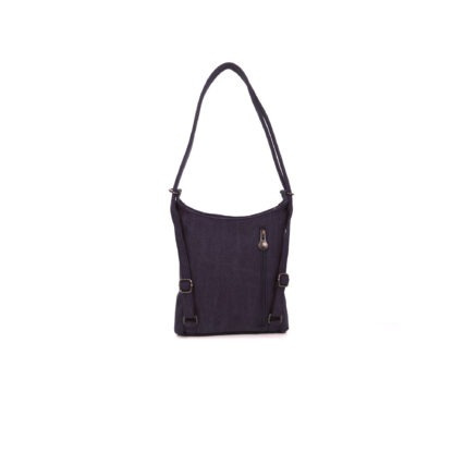 Sativa Hemp small handbag & Backpack on white background - Plum Back