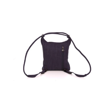 Sativa Hemp small handbag & Backpack on white background - Plum Backpack