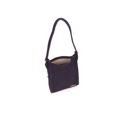 Sativa Hemp small handbag & Backpack on white background - Plum Front Side