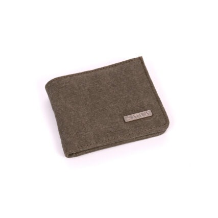 Sativa Slim hemp flat wallet on white background - Khaki