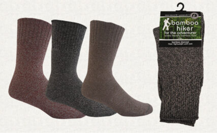 Bamboo Textiles - Charcoal Hiker Bamboo Socks Grey Marle - Image 2