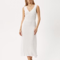 Afends - Focus Hemp Seersucker Maxi Dress Off White