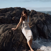 Afends - Focus Hemp Seersucker Maxi Dress Off White