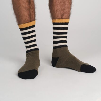 Hemp Clothing Australia - Crew Socks - Stripe - Image 2