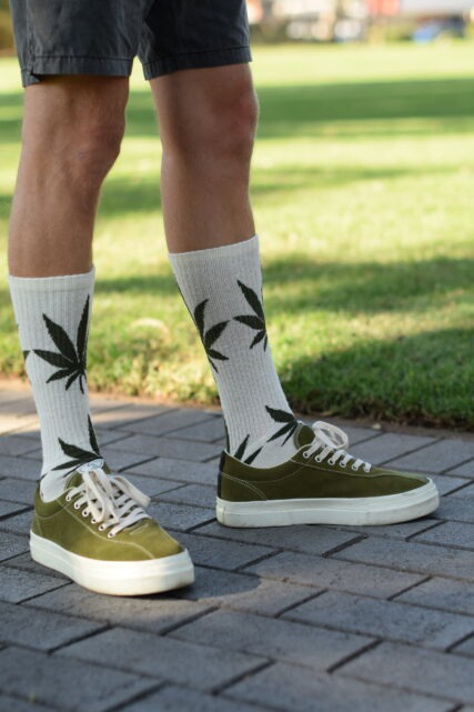 Hemp Clothing Australia - Crew Socks - Leaf - Image 2