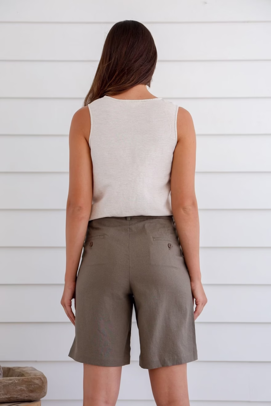 Braintree - Ladies Hemp Rayon Shorts Khaki