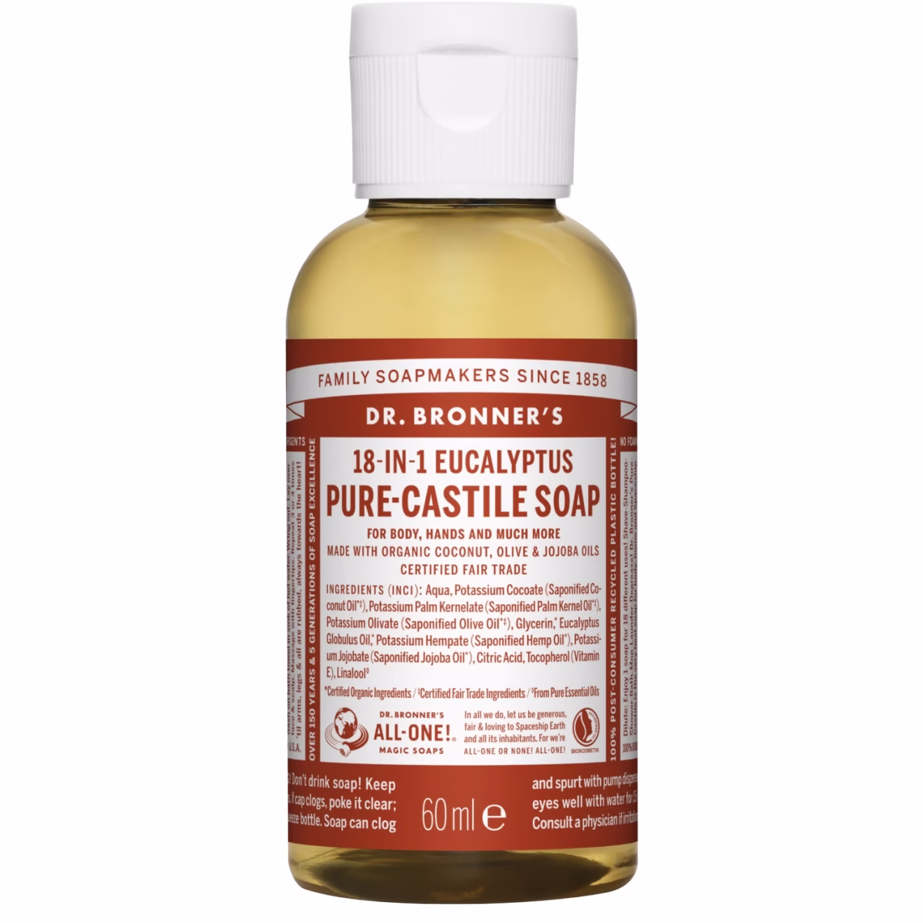 Dr. Bronner's Eucalyptus Pure Castile Soap 59ml