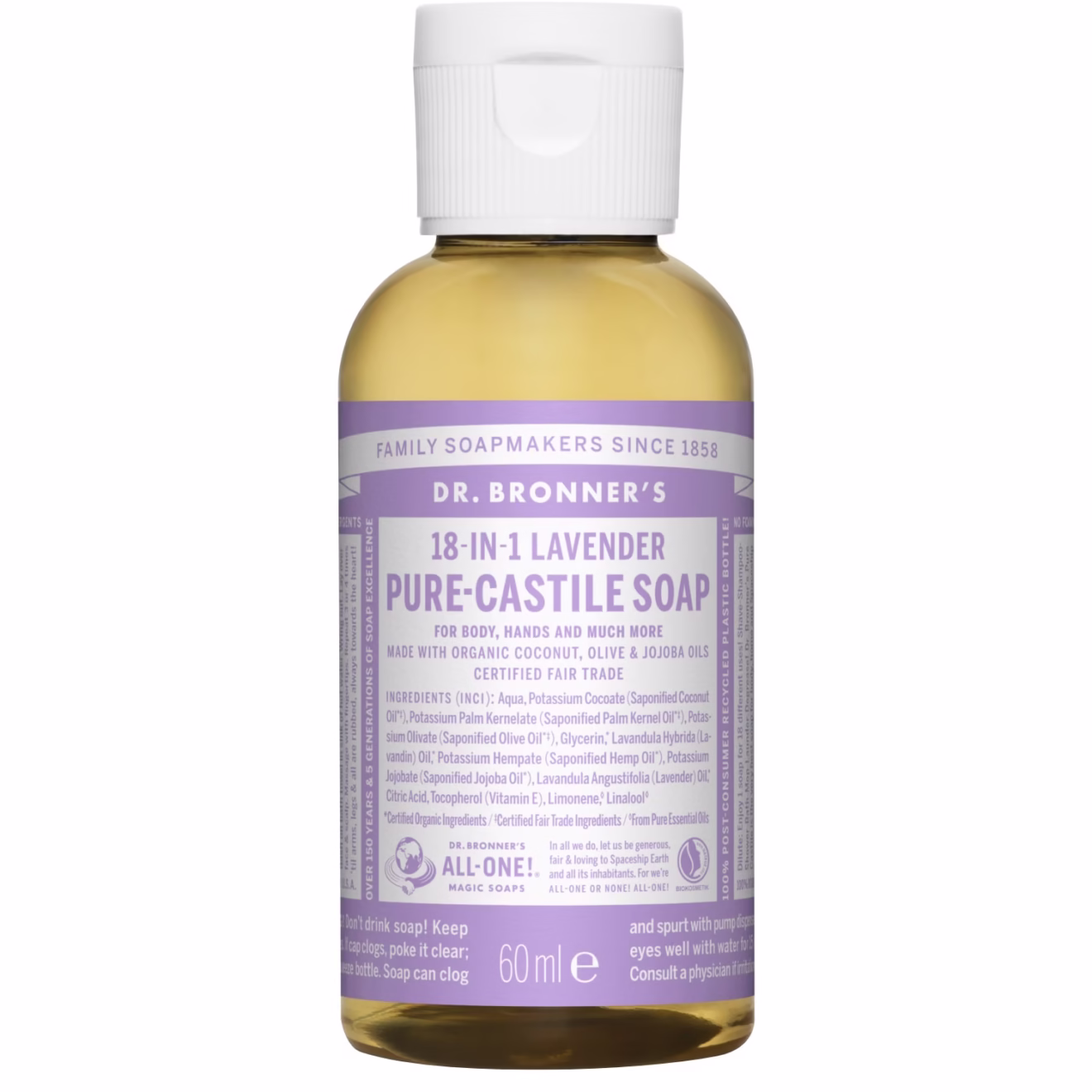 Dr. Bronner's Lavender Pure Castile Soap 59ml