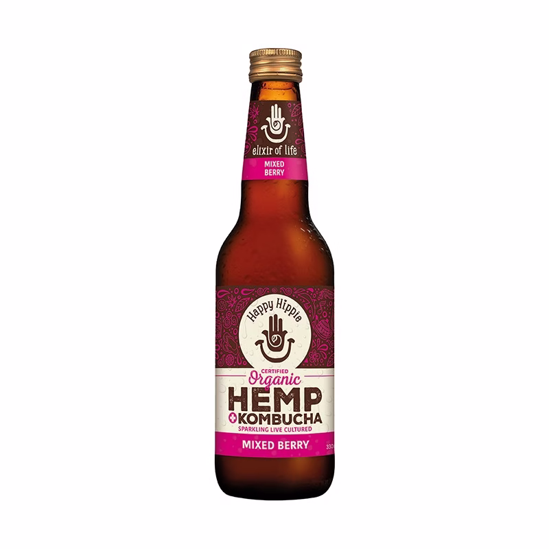 Happy Hippie - Hemp Kombucha Mixed Berry 330ml