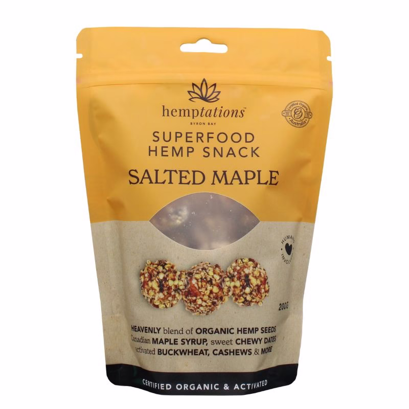 Hemptations Hemp Snack Salted Maple 200g