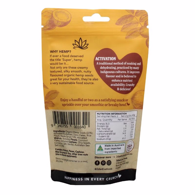 Hemptations Hemp Snack Salted Maple 200g