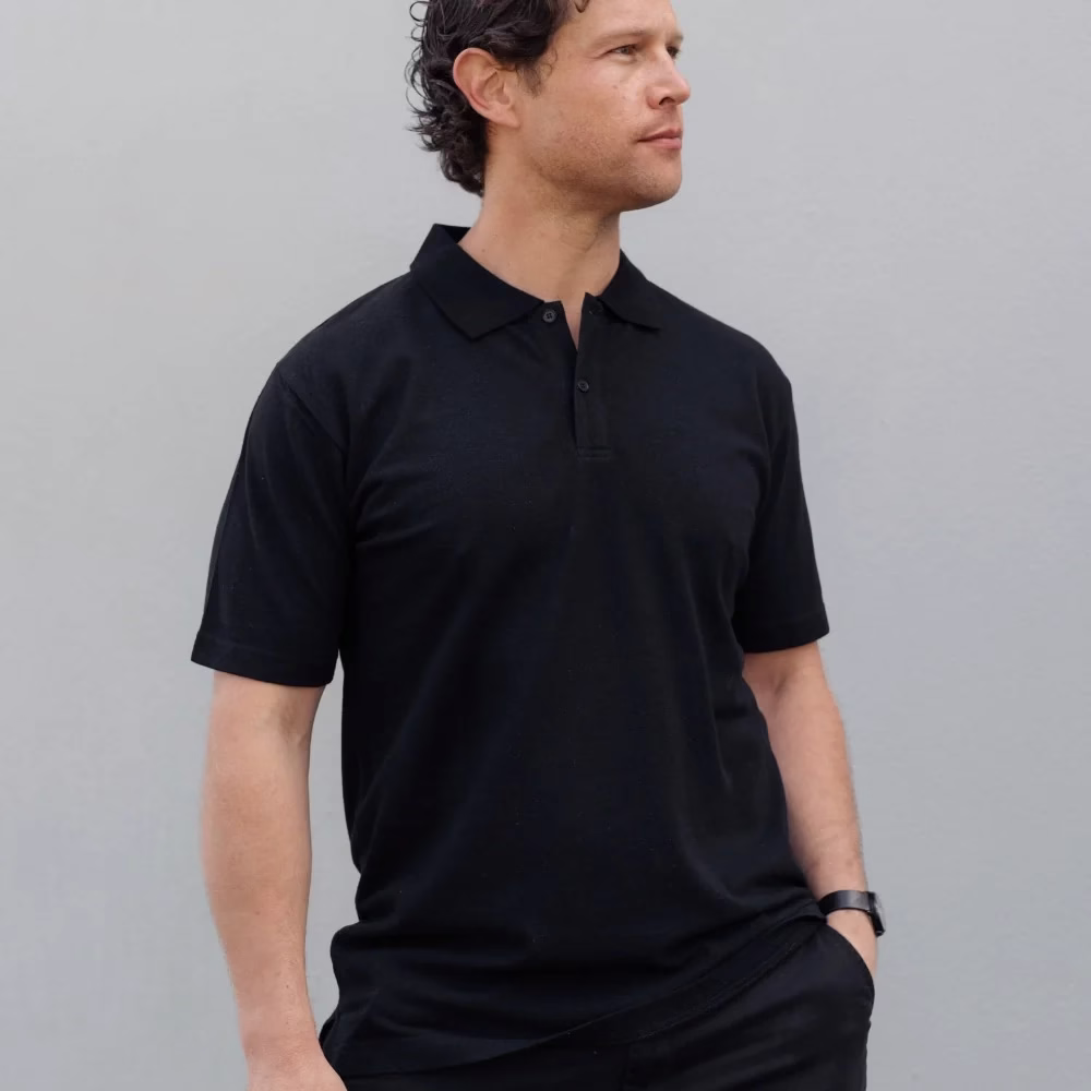 Hemp Clothing Australia - Men's Hemp Polo Tee