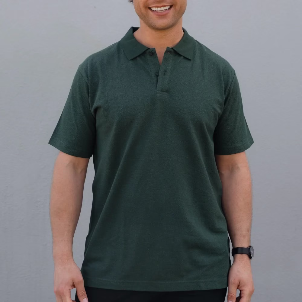 Hemp Clothing Australia - Men's Hemp Polo Tee - Image 2