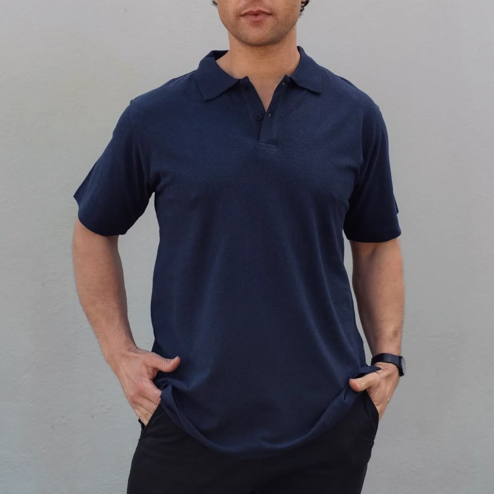 Hemp Clothing Australia - Men's Hemp Polo Tee - Image 5