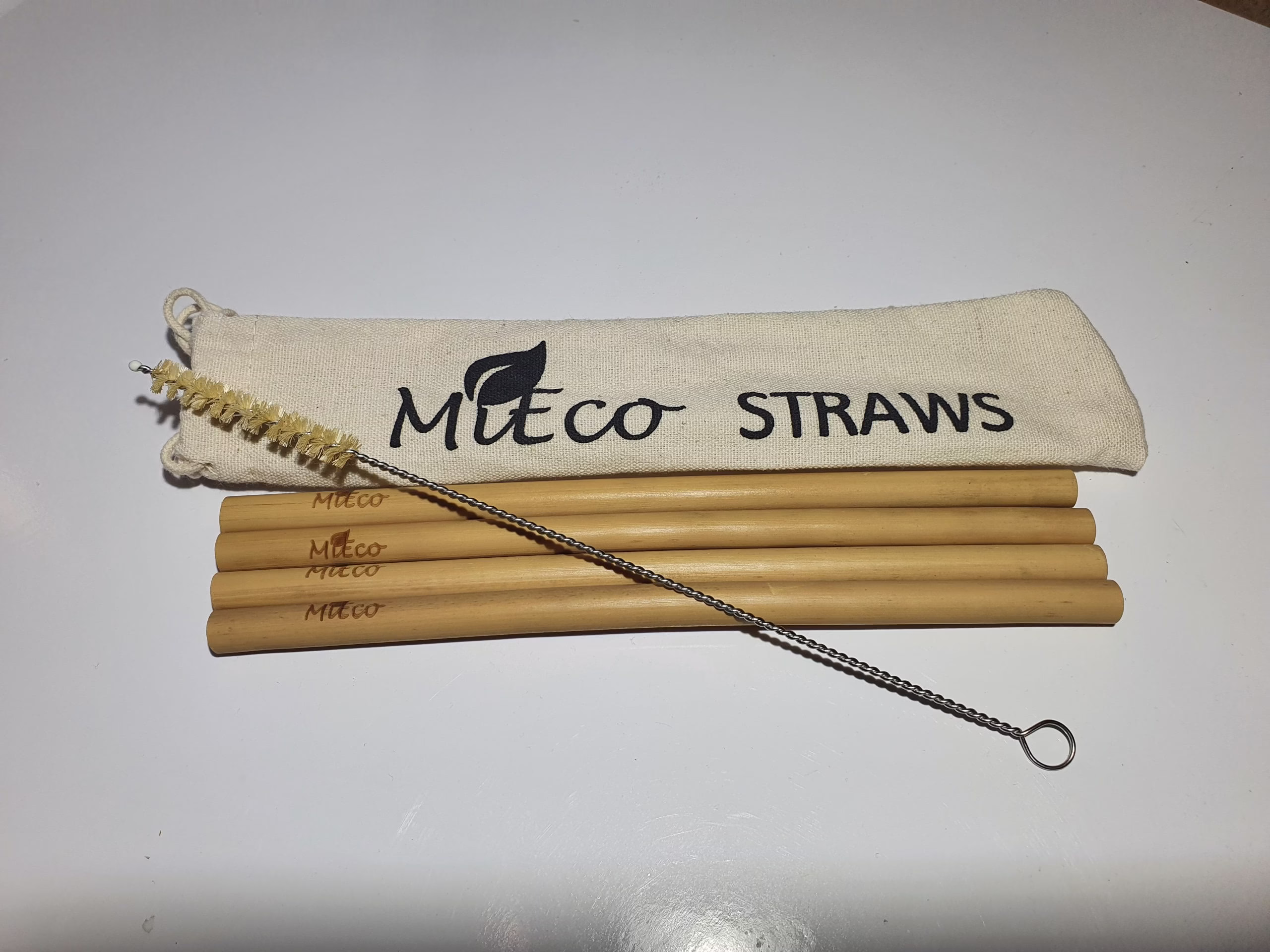 MiEco - Bamboo straw 4pk - Pouch