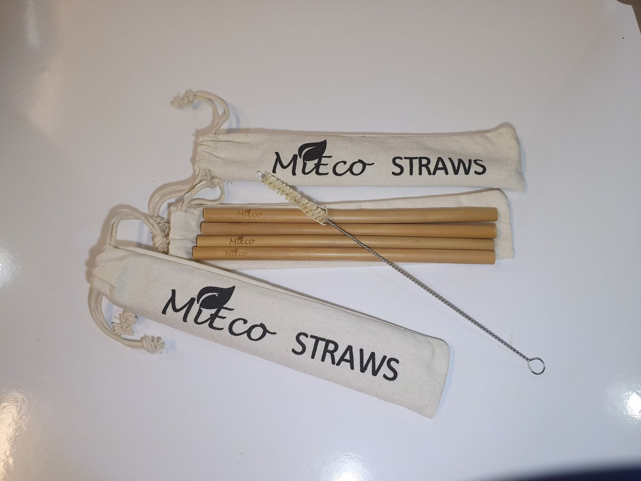 MiEco - Bamboo straw 4pk - Pouch - Image 2