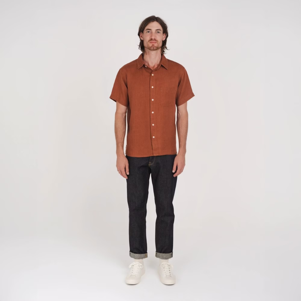Hemp Clothing Australia - Men's Heritage Short Sleeve Shirt - Image 2